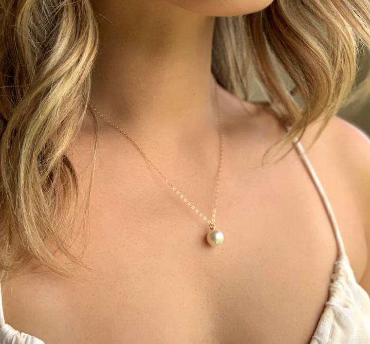 Fashion Sweet Pearl Ball Droplets Chain Necklace