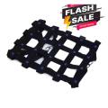 HIGH QUALITY Motorcycle Back Seat Net 6 Hook Hold Down For Helmet Mesh Net Cargo Luggage -Black. 