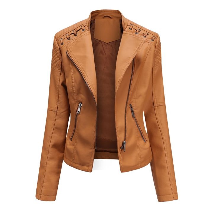 Brown%20Short%20Long%20Sleeve%20PU%20Coat%20Women%20Fashion%20Motorcycle%20Women%20Leather%20Jacket%20Spring%20and%20Autumn%20New%20Lady's%20Jaqueta%20-%20Image%205