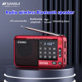 Sansui F33 Retro Radio Wireless Bluetooth Speaker Portable Stereo Subwoofer Mini Plug in Walkm all band Mp3 Music Player.