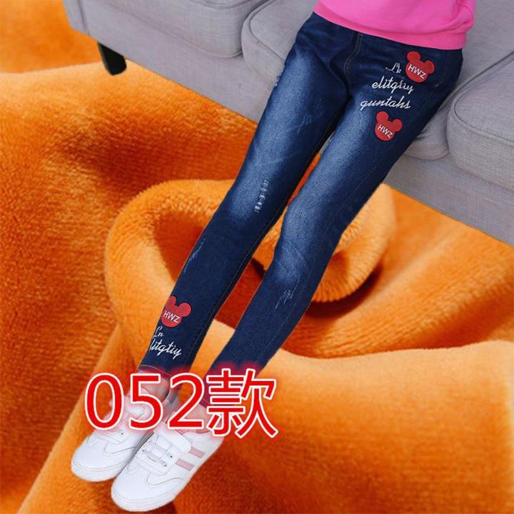 Girls' Jeans Spring and Autumn Children's Trousers Children Teens
