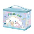 KT cartoon kulomi melody big eared dog makeup bag korean version large capacity toiletries storage box makeup bag box.
