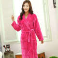 Sleeping Robe Couple Bathrobe Thickened Coral Velvet Pajama Large Fat Plus Size Flannel Autumn Winter Men and Women.