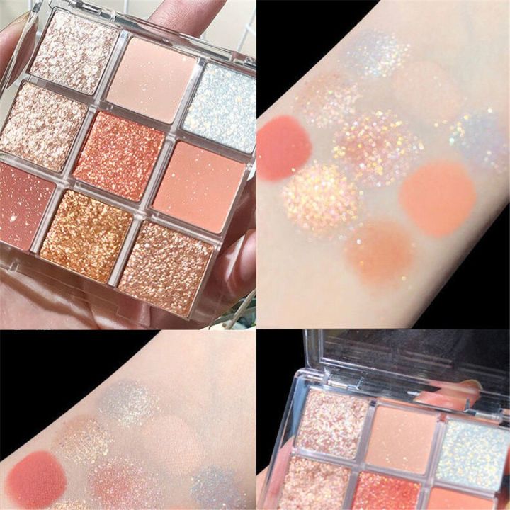 %E3%80%90The%20Edge%20of%20Beauty%E3%80%91New%209%20Color%20Pink%20Eyehadow%20Pearlecent%20Matte%20Glitter%20Eye%20hadow%20Palette%20Waterproof%20Korean%20Makeup%20Cometic%20-%20Image%204