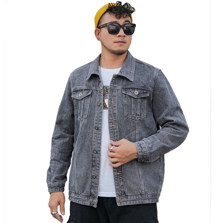 Denim%20Jacket%20Coat%20Men's%20Loose%20American%20Style%20Fat%20plus%20Size%20Denim%20Jacket%20Men%20-%20Image%205