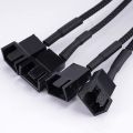 Cooling Fan Adapter Cable, 15 Pin SATA to 4 x 3 Pin / 4 Pin PMW 12V PC Case Fan Power Adapter Cable to 15 Pin SATA. 