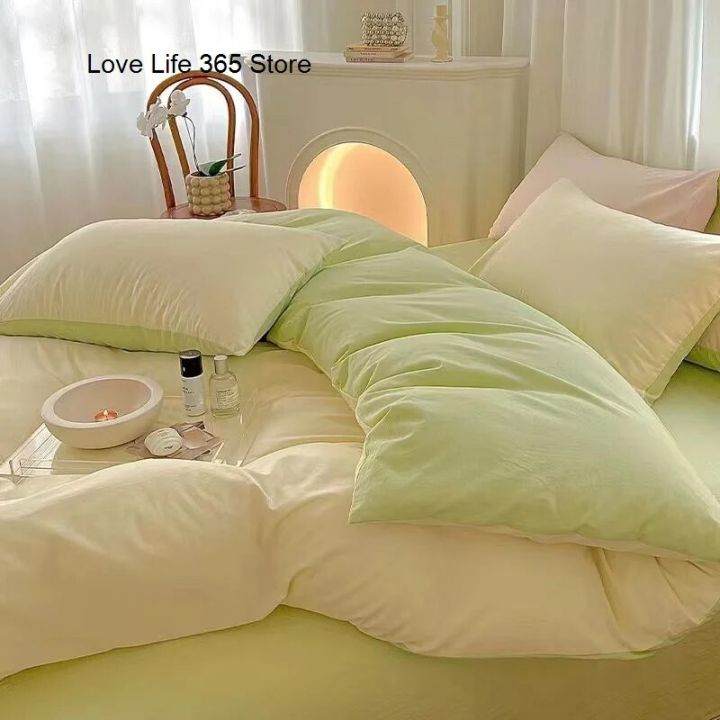 Ins%20Two-sided%20Solid%20Color%20Bedding%20Set%20Flat%20Bed%20Sheet%20Duvet%20Cover%20Single%20Double%20Full%20Queen%20King%20Bedclothes%20Ins%20Pure%20Bedroom%20Linen%20-%20Image%203