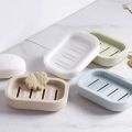 Japanese style simple and generous thickened plastic drain square with cover, handmade box, double-layer soap box.