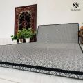 Relax Floor Mattress - Grey Block Pattern Sleeping Mat. 