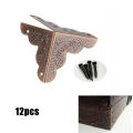 12pcs Angle Bracket Corner Protector Corner Code Decorative Bracket Corner Fittings With Screws Jewel Box Picture Frame Retro. 