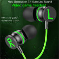 ROWEQPP Gaming Wire-controlled Headset Type C / 3.5mm Elbow Jack Earphone Left Right Channel In-ear Headphones. 