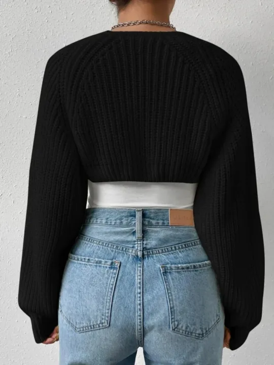Women's%20Fashion%20Ultra-Short%20Crochet%20Cardigan%20Casual%20Solid%20Long%20Sleeve%20Sweater%20Knitwear%20Cropped%20Tops%20Ribbed%20Shrug%20Sweaters%20-%20Image%205