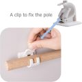 12X Rod Holder Pipe Clamp Wall Mount with Self Adhesive No Drilling for Shower Curtain Tube in Home,Kitchen.