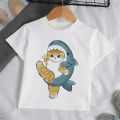 Girls Cartoon Cat T Shirt Tee Fashion Kids 3-12 Years Outdoor Clothes for Children Teenagers T-Shirt 10 Years Old Girls Clothes. 