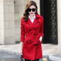 Big Size Spring Autumn Women Classic Double Breasted Mid-long Trench Coat Female Slim Street Windbreaker Business Outerwear.