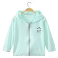 New Children's ice silk hooded sun protection clothing summer boys and girls travel thin coat beach UV protection coat 2-10Y. 