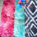 4 Pcs Paposh Feather Touch sheepskin Floor Mat rugs for Bedroom Standard Multicolour Door Mat Paposh. 