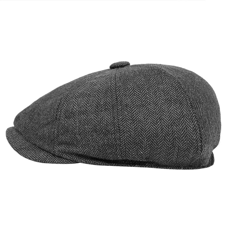Men%20beret%20vintage%20Herringbone%20Gatsby%20Tweed%20hat%20Newsboy%20Beret%20Hat%20spring%20Flat%20Peaked%20Beret%20Hats%20-%20Image%203
