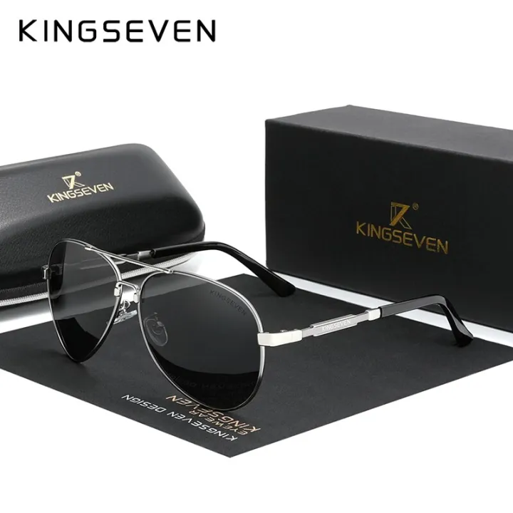 KINGSEVEN%20NEW%20Fashion%20Men's%20Aluminum%20Sunglasses%20Polarized%20Fishing%20Driving%20Sun%20glasses%20Brand%20Men%20UV400%20Photochromism%20Lens%20Male%20-%20Image%202