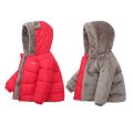 Winter Thicken Kids Girls Fleece Jackets Coat Boys Plus Toddler Hooded Children Wearable On Both Sides Clothes. 