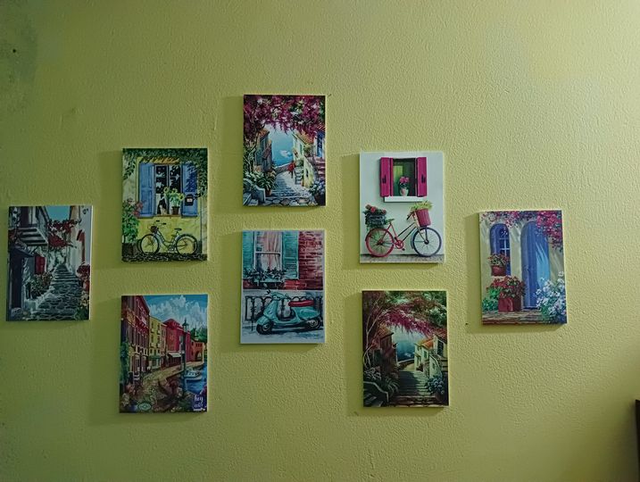 Home Decor 8 pcs starry night Wall Decoration Wallmate Home Decoration Poster on Pvc 5 by 7 inchi
