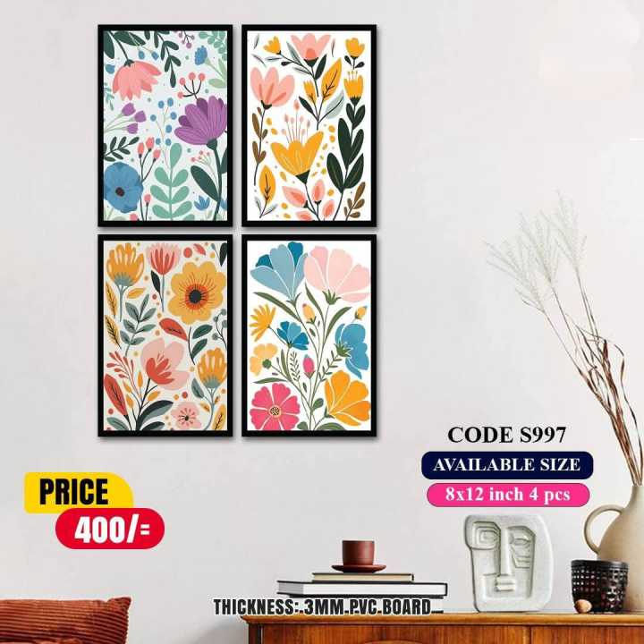 4 pcs Most Unique Combo Wallboard set for Home Decoration. Wall Decoration for Home