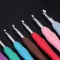 OOTDTY Ergonomic Multi Color Crochet Hooks Yarn Knitting Needles with Case Tool 2 2.5 3 3.5 4 4.5 5 5.5 6 7 8mm.