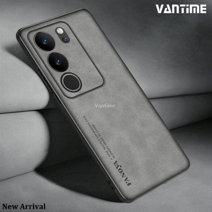 New Phone case vivo V29 Pro Back cover PU Leather Back cover Lens Cover Matte Slim Back Shockproof Casing