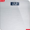 BRAVO Stainless Steel Digital Body Weight Bathroom Scale Step-On Technology Large Blue LCD Backlight Display, 400 Pounds , Grey, 12x12 Inch (Pack of 1).