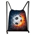 Cool Footbally / Soccerly Print Drawstring Bag Men Fashion Storage Bag Teenager Boy Casual Backpack Travel Bags Bookbag Gift.