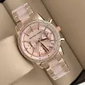 MK 6307 MKors Women's Luxury Ritz Rose Gold-Tone Cronographic Watch. 