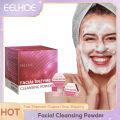 Facial Cleansing Powder Oil Control Fade Dark Spot Exfoliation Shrink Pores Remove Blackheads Moisturize Whitening Face Cleanser.
