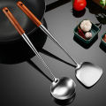 Wok Spatula and Ladle Tool Set, 17 Inches Spatula for Wok, Stainless Steel Wok Spatula Exquisite Product. 