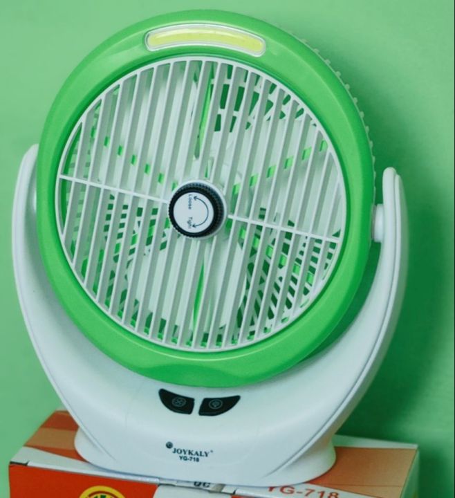 JOYKALY%20YG-718%20Rechargeable%202400mAh%20Lithium%20Battery%20Strong%20Wind%20Portable%20Fan%20With%20LED%20Lamp%20-%20Image%204