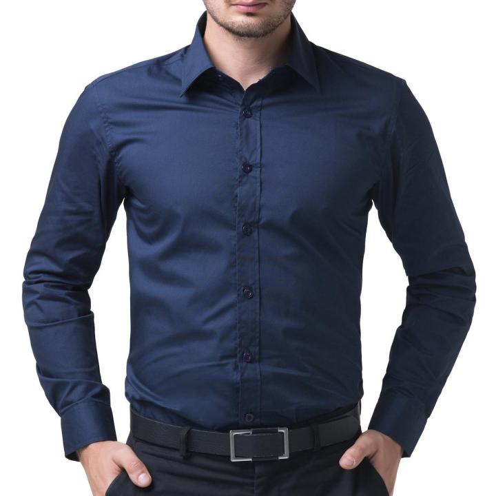 Men's full sleeve Formal Navy Blue Shirt
