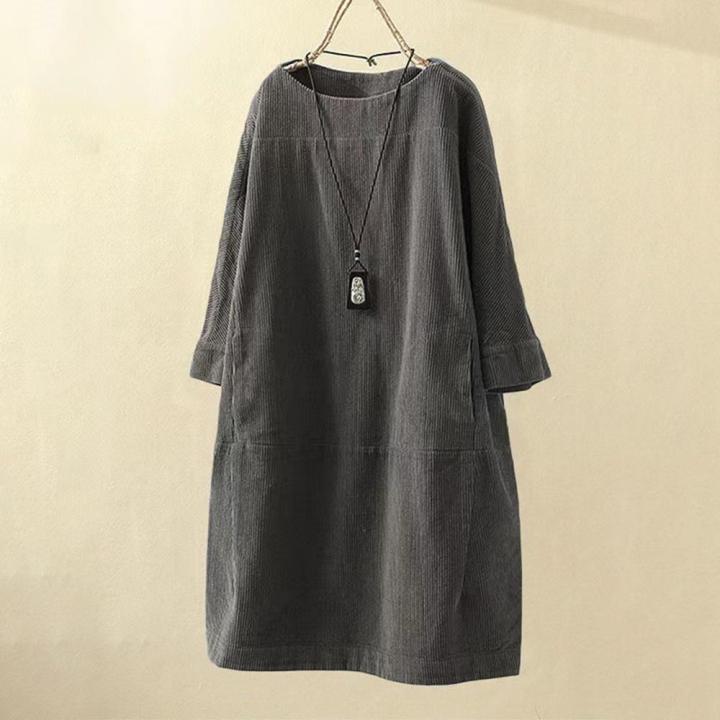 Versatile%20Tunic%20dress%20Fashionable%20Stylish%20Oversize%20Corduroy%20dress%20Comfortable%20With%20pockets%20Long%20sleeve%20dress%20for%20Casual%20wear%20%20dress%20Autumn/winter%20fashion%20Women's%20fashion%20Day-to-night%20outfit%20-%20Image%209
