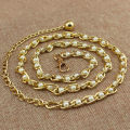 Cute Metal Adjustable Thin Ladies Waist Pearl Chain Belt For Decorative Cloth. 
