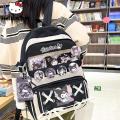 Sanrio Kuromi Backpack Y2k Girl Fashion Largecapacity School Bags Women My Melody Cartoon Kawaii Cute Shoulder Bags Students.