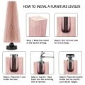 Furniture Table Leg Metal Leveling Feet 4pcs All Iron Furniture Leveling Feet Anti-slip Furniture Legs Adjustable Furniture Legs. 