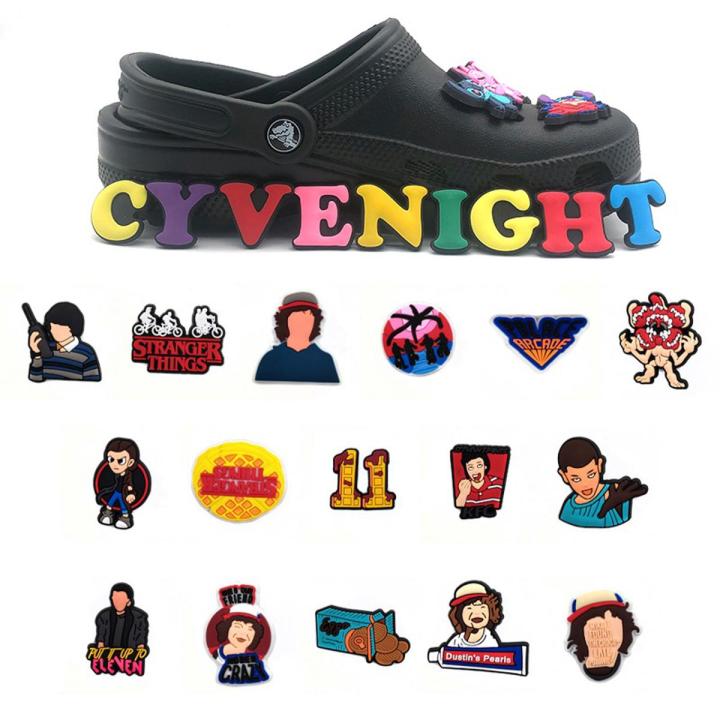American Classics Stranger Things Series Graffiti Series Shoe Charms for Clogs DIY Decoration Shoe Flower Shoe Decoration Accessories Wholesale
