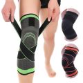 1PC Elastic Bandage Pressurized Knee Pads Knit Knee Support Protector Fitness Sport Running Muscle Pain Relief Joint Protective Gears. 