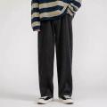 Korean Fashion Men's Baggy Jeans Classic All-match Solid Color Straight-leg Denim Wide-leg Pants Male Light Blue Grey Black. 
