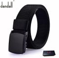 Fashionable High Quality Men Black Nylon Belt Outdoor Automatic Buckle Canvas Belts.