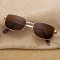 High-end Men's Sunglasses Gentleman Square Sunglasses for Men Black Brown. 