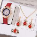 Fashionable Belt Stone Watch and Stone Jewelry Sets For Women Gift Item.