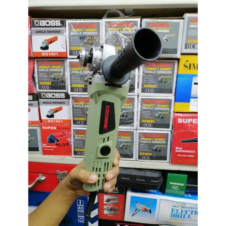 Angle Grinder 4" (100mm) CROWNE BRAND C41001 (JAPAN TECHNOLOGY) Same As Picture