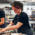 Chef Hat Adjustable Elastic Breathable Mesh Work Cap Beanie for Kitchen Working. 