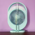 JOYKALY YG-719 Rechargeable 2400mAh Lithium Battery Strong Wind Desk Fan With LED Lamp. 