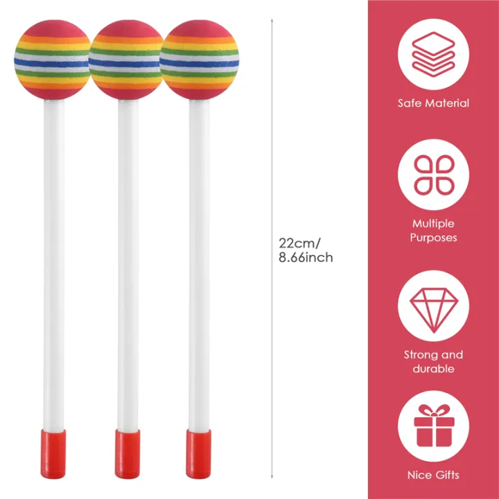 14%20Pcs%20Lollipop%20Drum%20Mallet%20Sticks%20Round%20Rainbow%20Hammer%20Percussion%20Sticks%20Plastic%20Drumsticks%20for%20Kids%20Child%20Mallet%20-%20Image%205