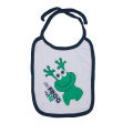 White Color Printed Cotton Washable Bibs For Baby. 